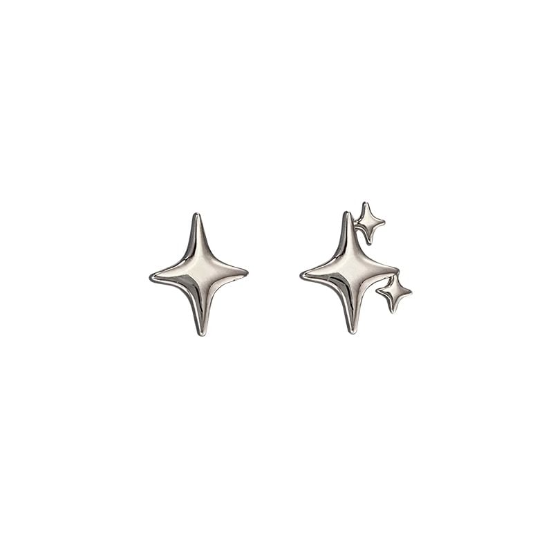Star Asymmetrical Alloy Stud Earring