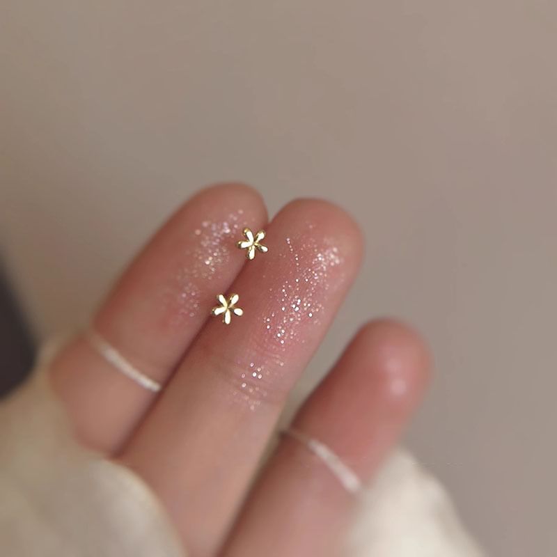 Stud Floral Earring Alloy