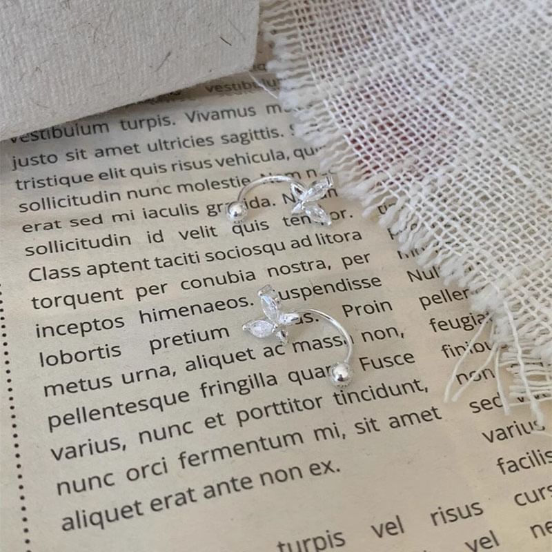 Ear Rhinestone Jacket Alloy Butterfly