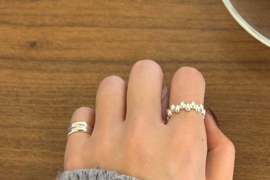 Glossy Sterling 925 Ring Open Silver