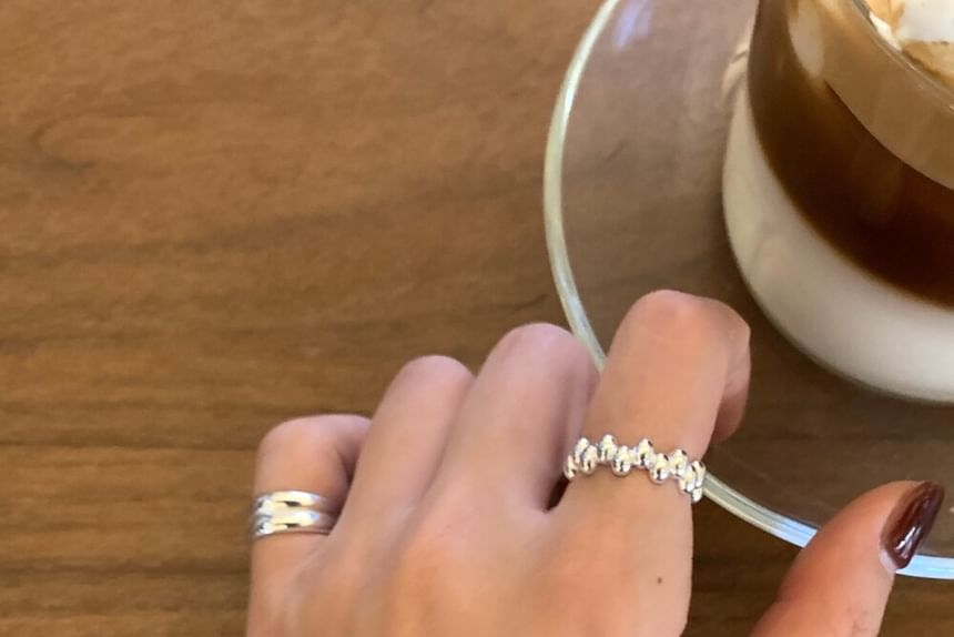 Glossy Sterling 925 Ring Open Silver