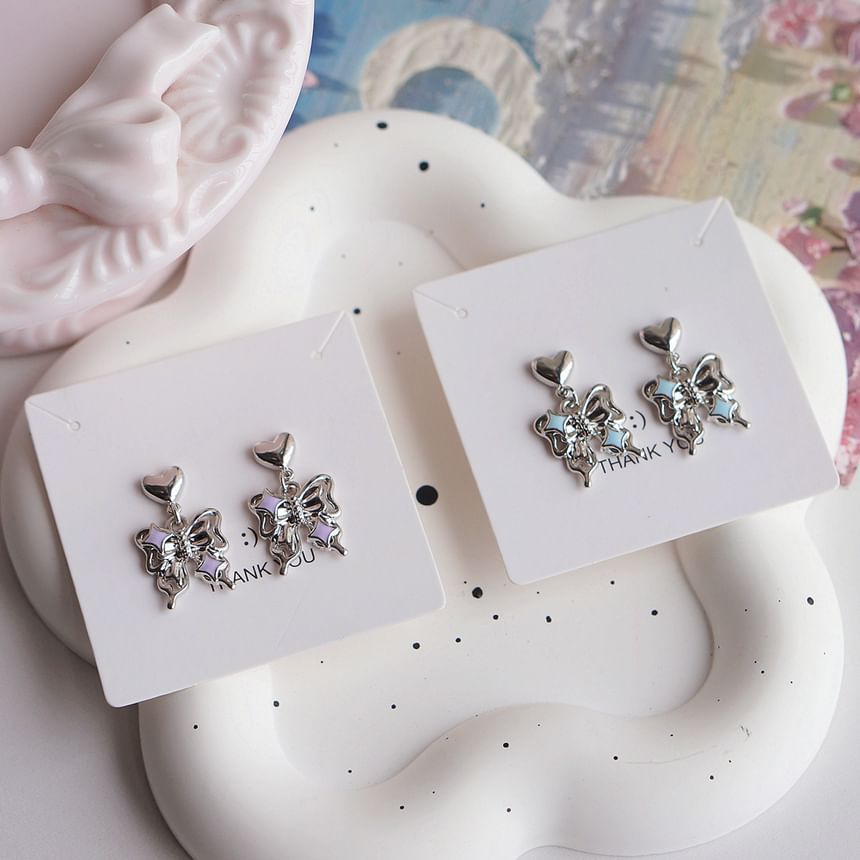 Earring / Clip-On Drop Butterfly