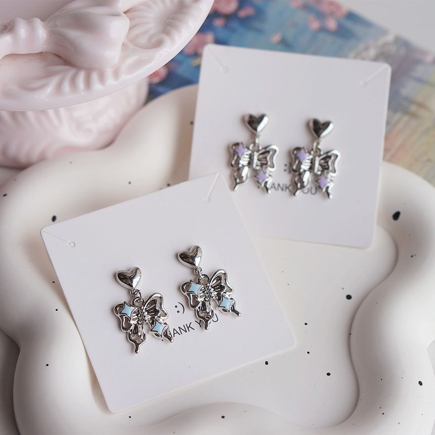 Earring / Clip-On Drop Butterfly