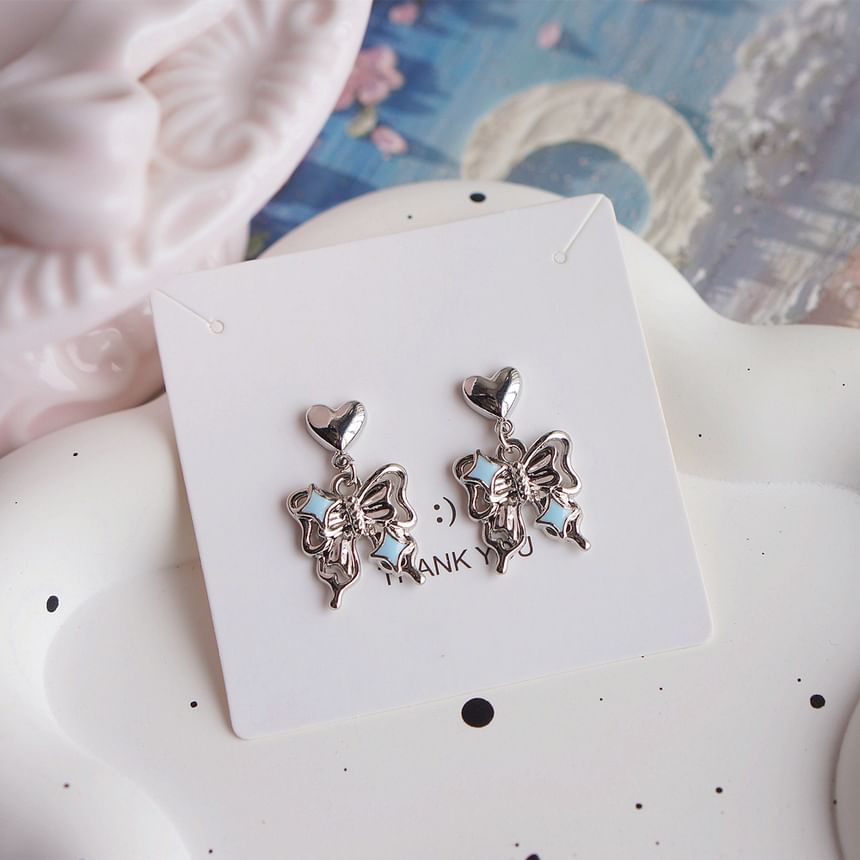 Earring / Clip-On Drop Butterfly