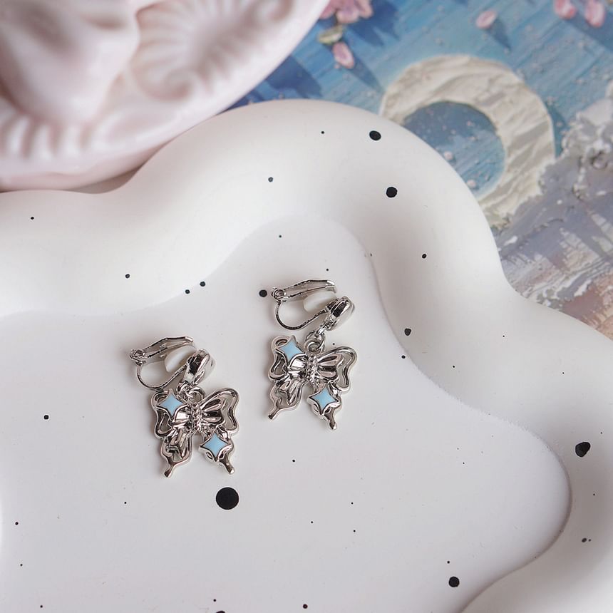 Earring / Clip-On Drop Butterfly