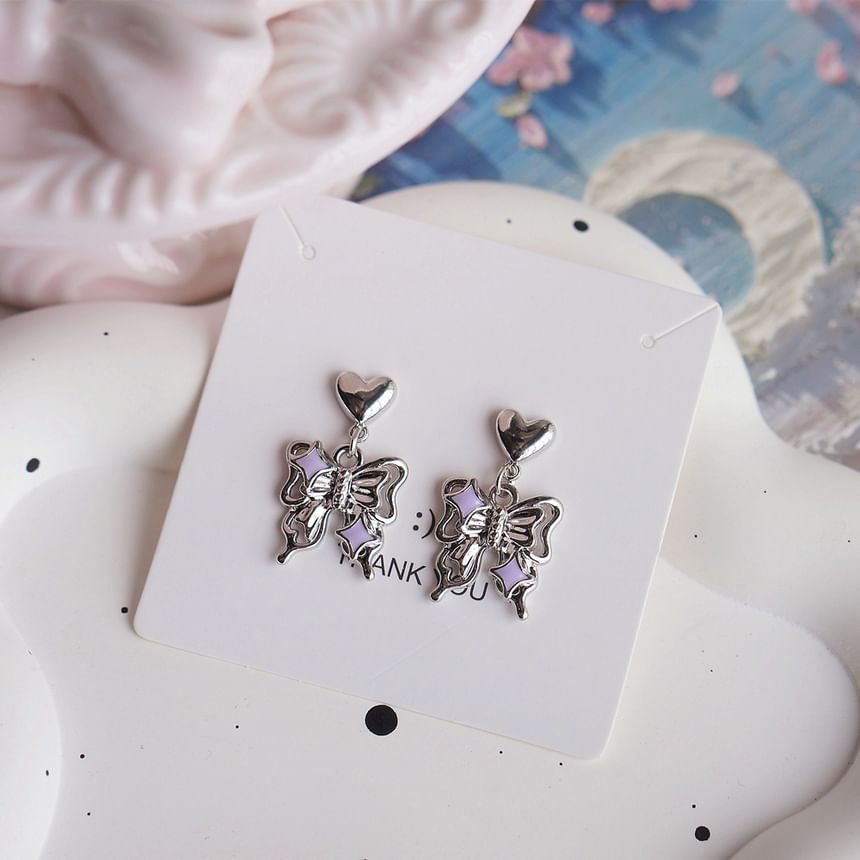 Earring / Clip-On Drop Butterfly