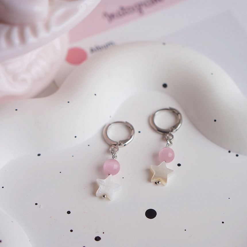 Drop Earring Huggie Star Beaded