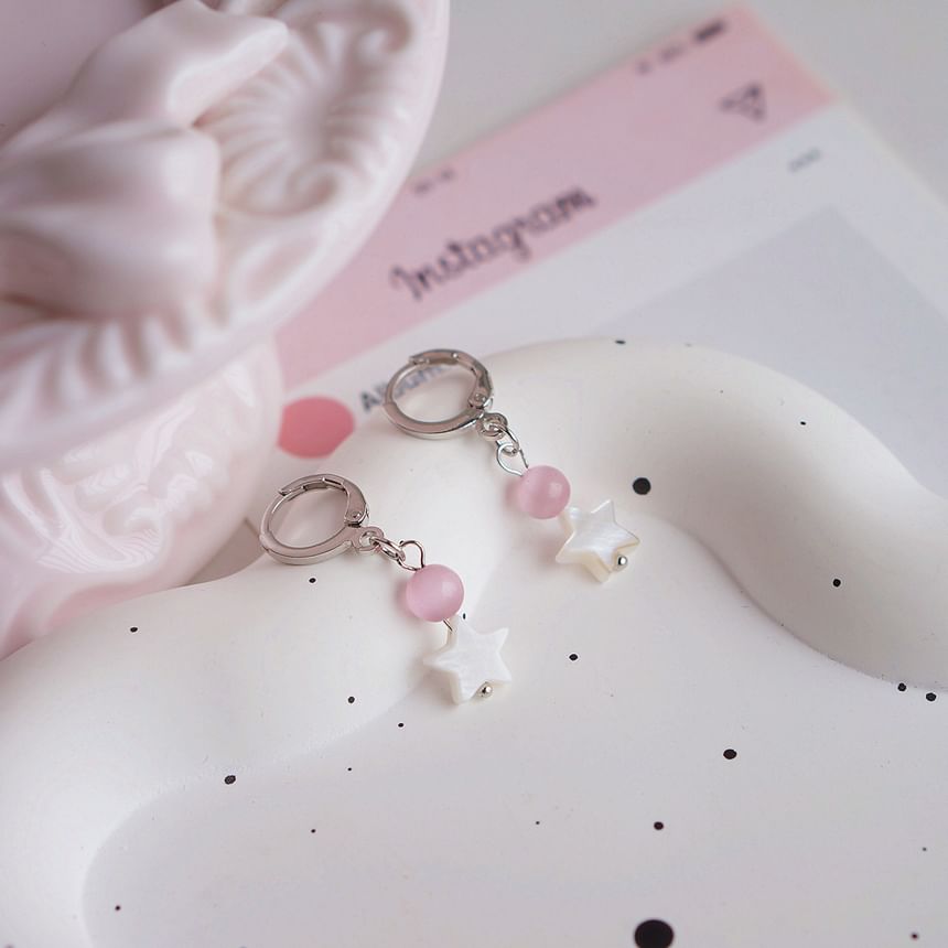 Drop Earring Huggie Star Beaded