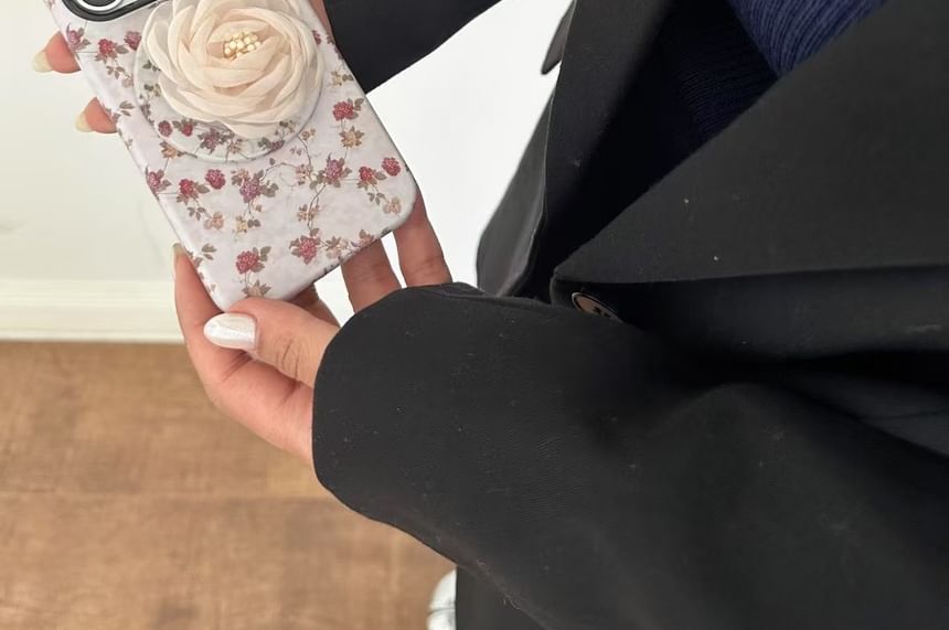 Floral MagSafe) Magnetic Phone (Compatible with Case
