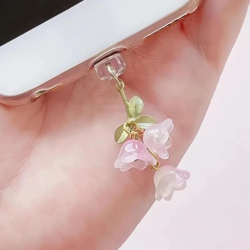 Floral Phone Dust Plug (Various Designs)