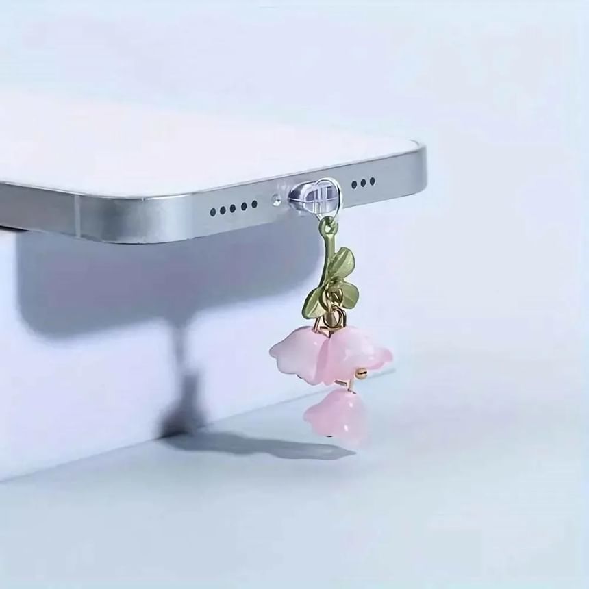 Floral Phone Dust Plug (Various Designs)