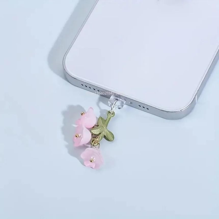 Floral Phone Dust Plug (Various Designs)