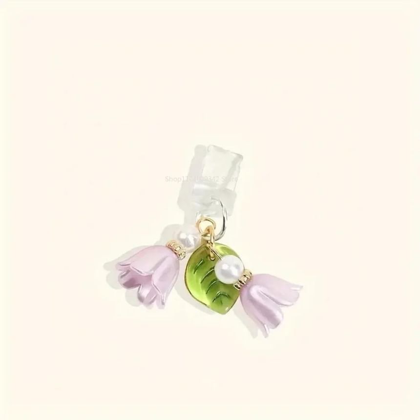 Floral Phone Dust Plug (Various Designs)