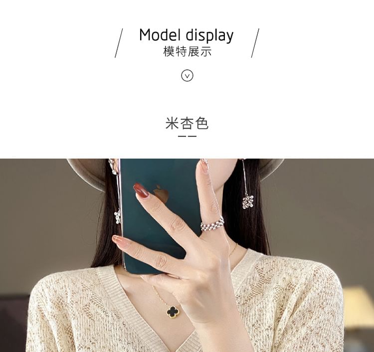 Short-Sleeve V-Neck Floral Cardigan