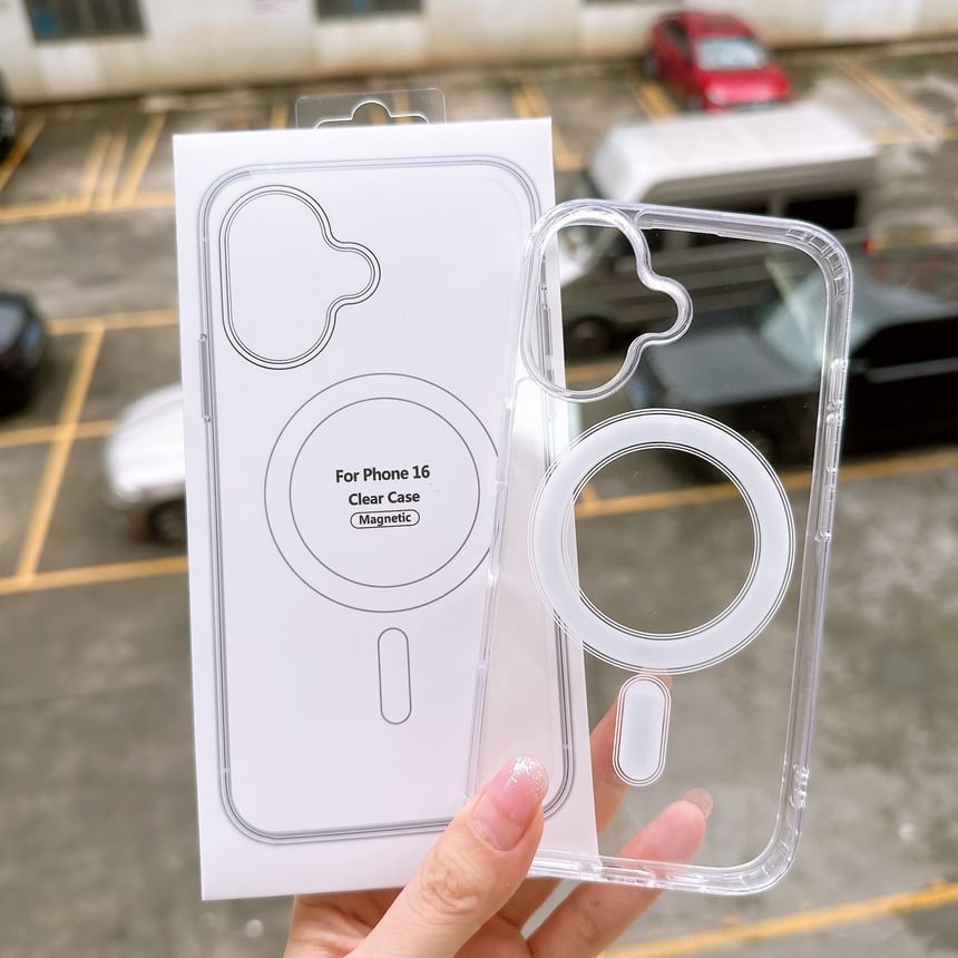 (Compatible Transparent with Case Phone Magnetic MagSafe)