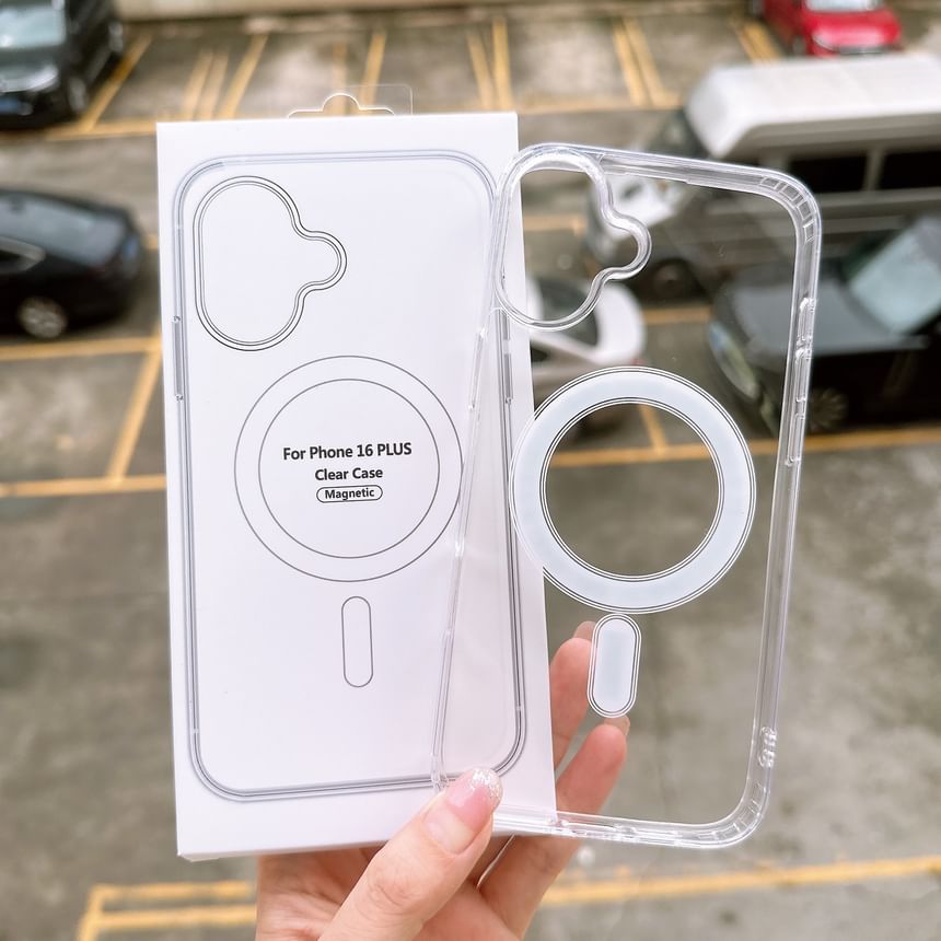 (Compatible Transparent with Case Phone Magnetic MagSafe)