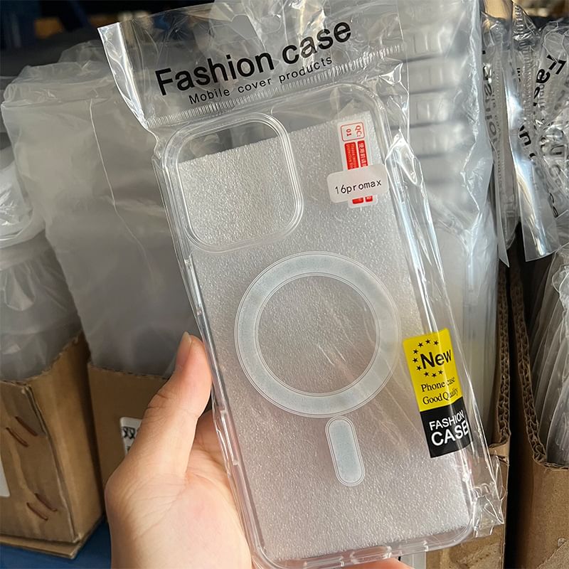 (Compatible Transparent with Case Phone Magnetic MagSafe)