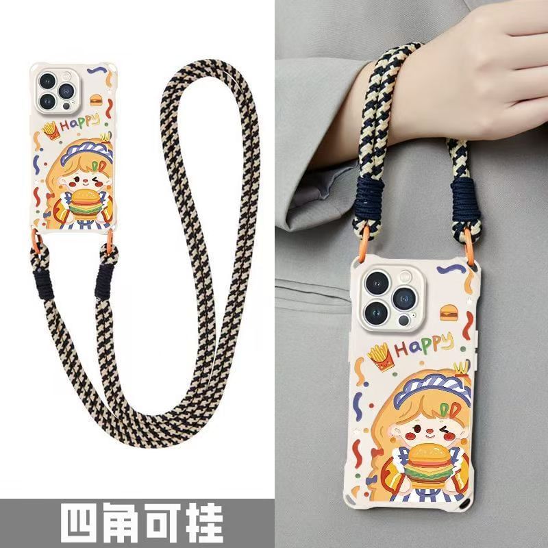 Case Girl Set Phone / Burger Strap Lanyard