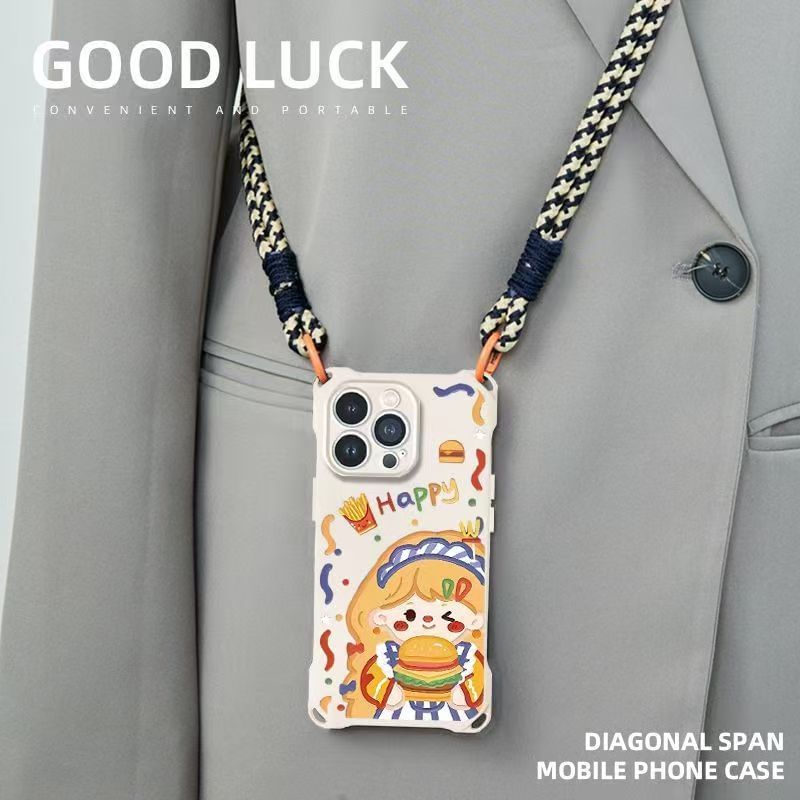 Case Girl Set Phone / Burger Strap Lanyard