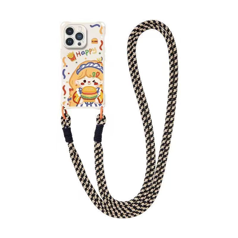 Case Girl Set Phone / Burger Strap Lanyard