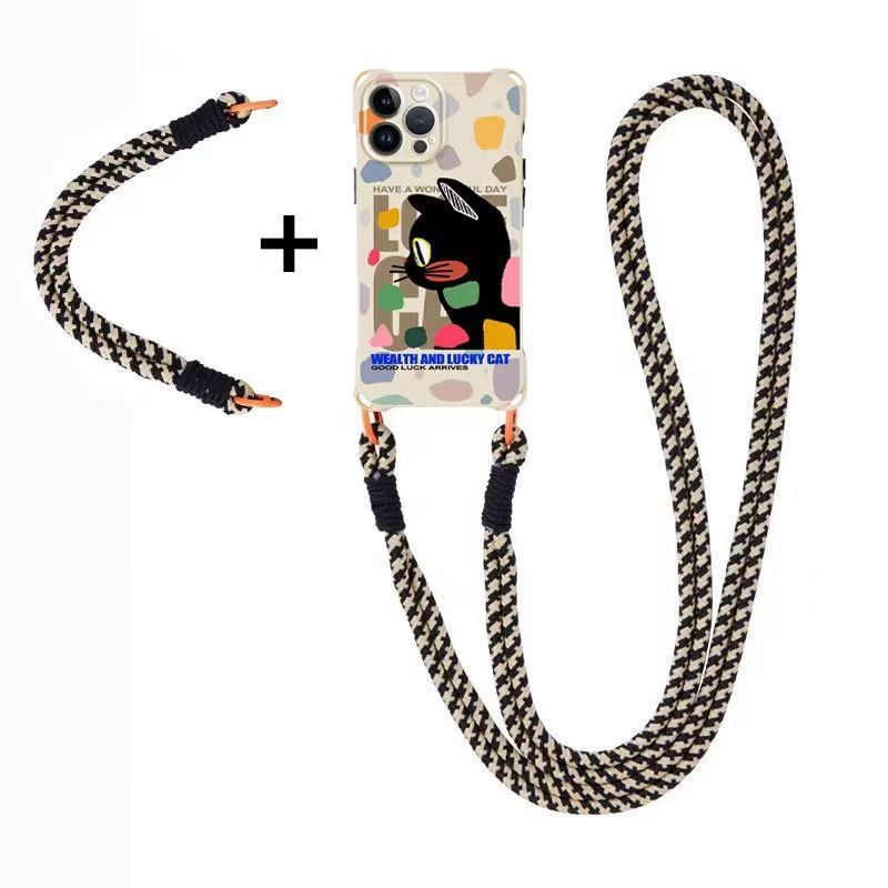 Case Phone / Strap Lanyard Set Cat