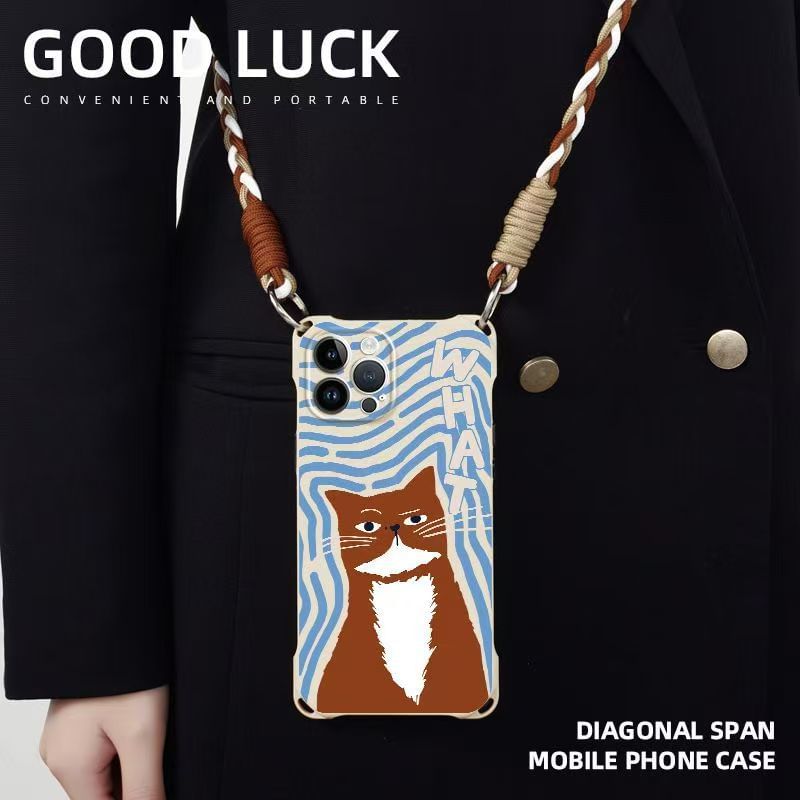 / Cat Set Case Lanyard Phone