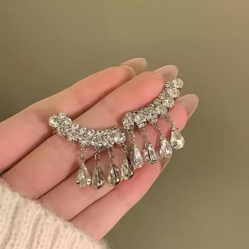 CZ Earring Rhinestone Climber