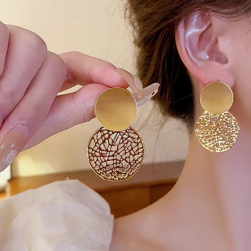 Double Drop Disc Earring