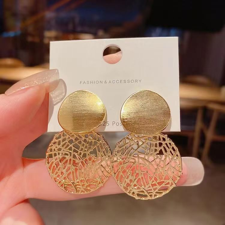 Double Drop Disc Earring