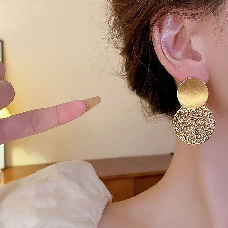 Double Drop Disc Earring