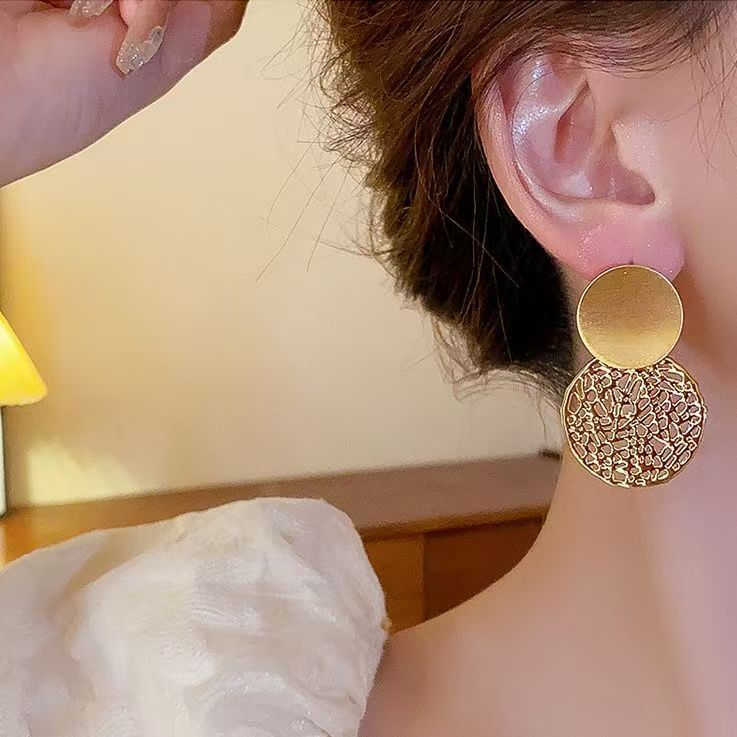 Double Drop Disc Earring