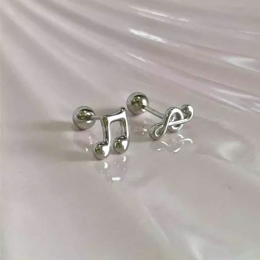 Music Earring Stud Note