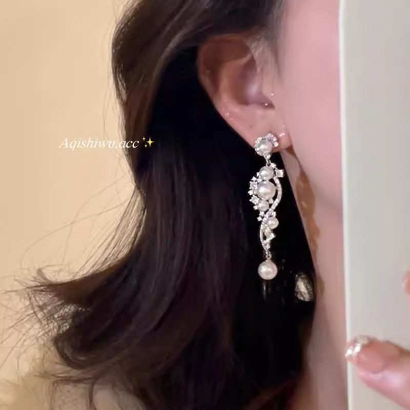 Faux Pearl Alloy Earring Dangle