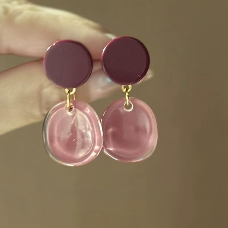 Drop Earring Acrylic Alloy