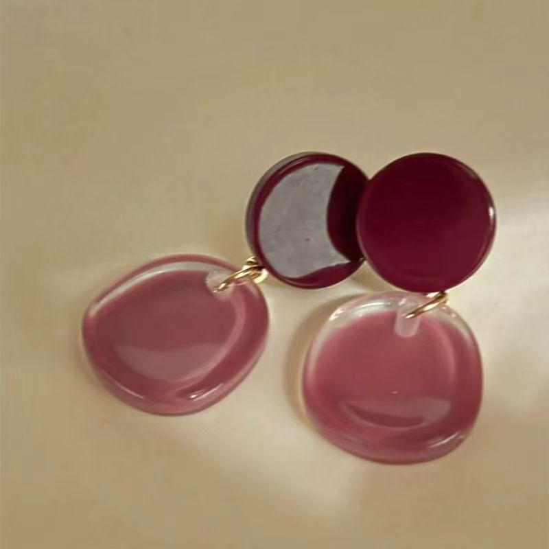 Drop Earring Acrylic Alloy