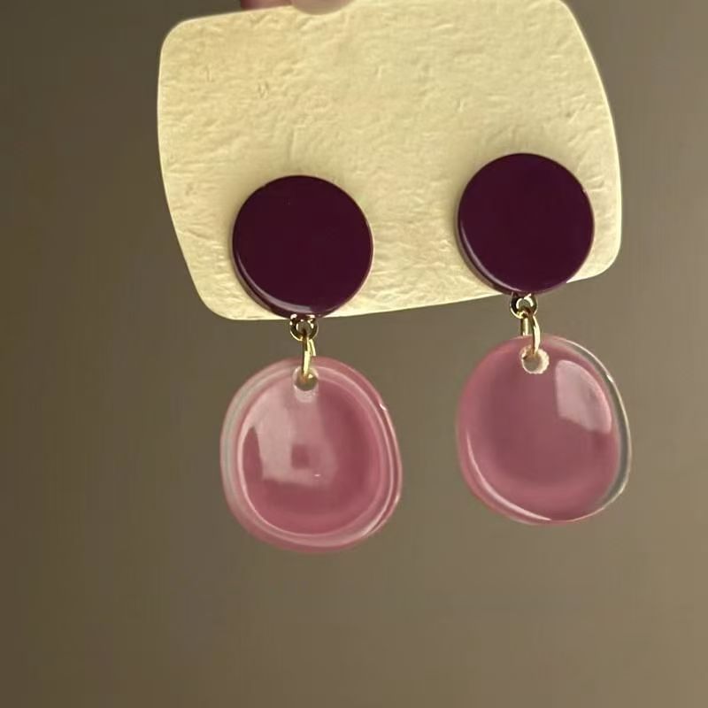 Drop Earring Acrylic Alloy