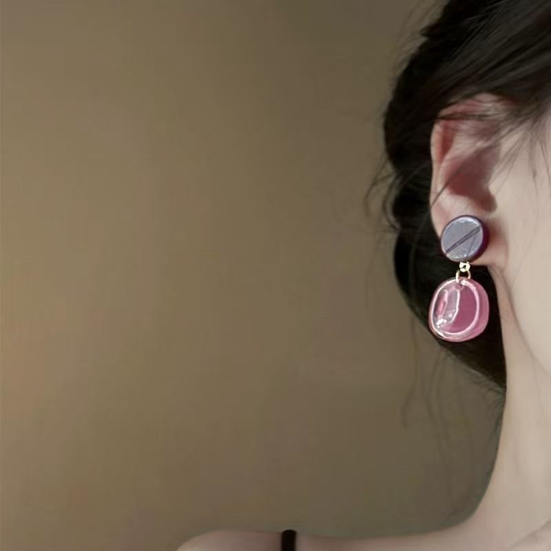 Drop Earring Acrylic Alloy