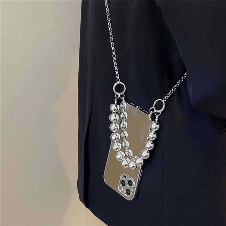 Mirrored Phone Case with Strap & Lanyard