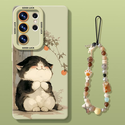 Cat Phone Case with Strap