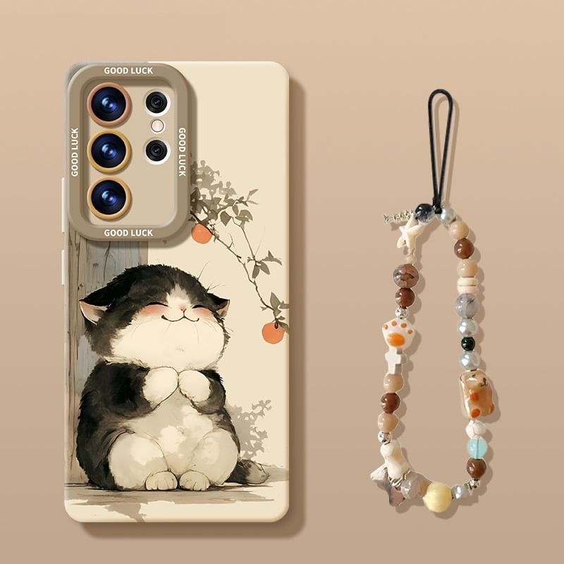 Cat Phone Case with Strap
