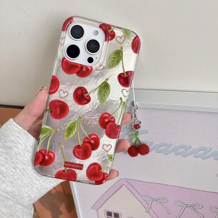 / Set Case Cherry Charm Phone