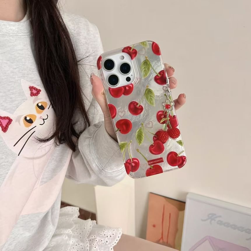 / Set Case Cherry Charm Phone