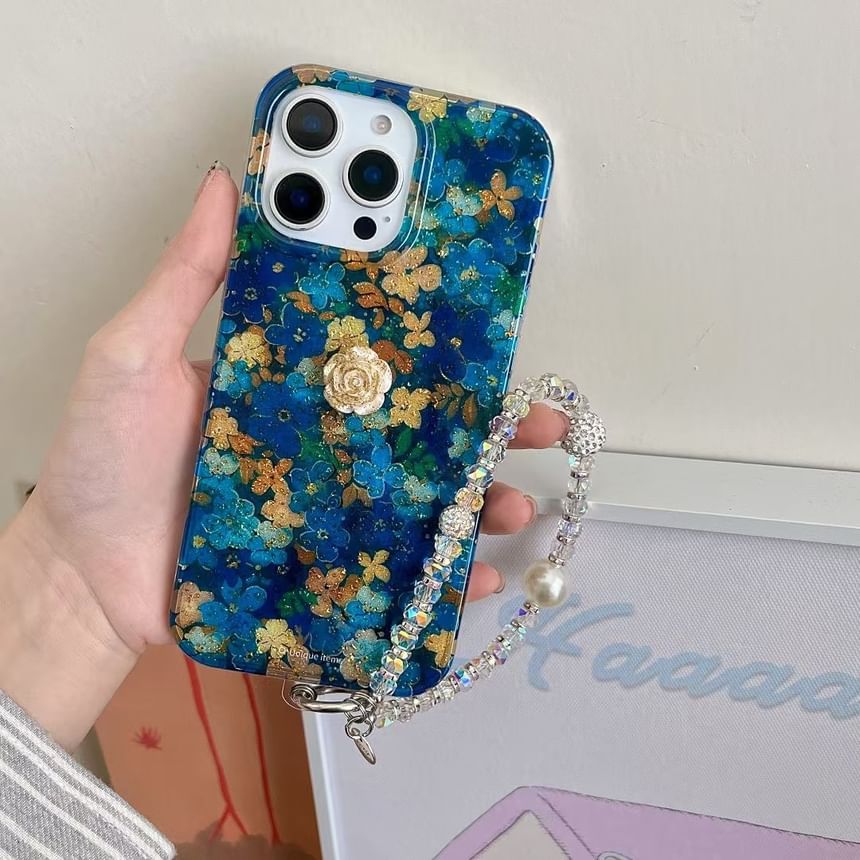 Case / Phone Floral Strap Set