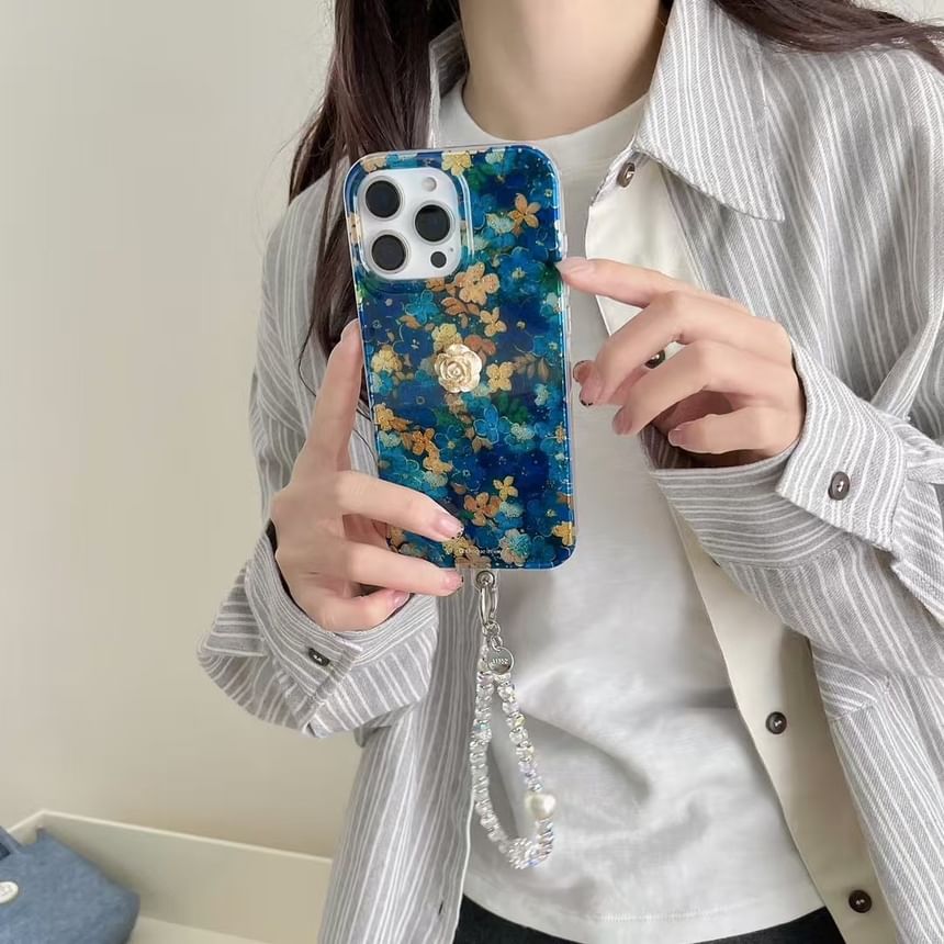 Case / Phone Floral Strap Set