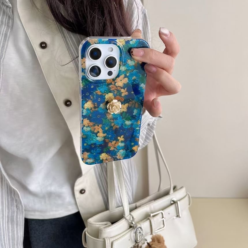 Case / Phone Floral Strap Set