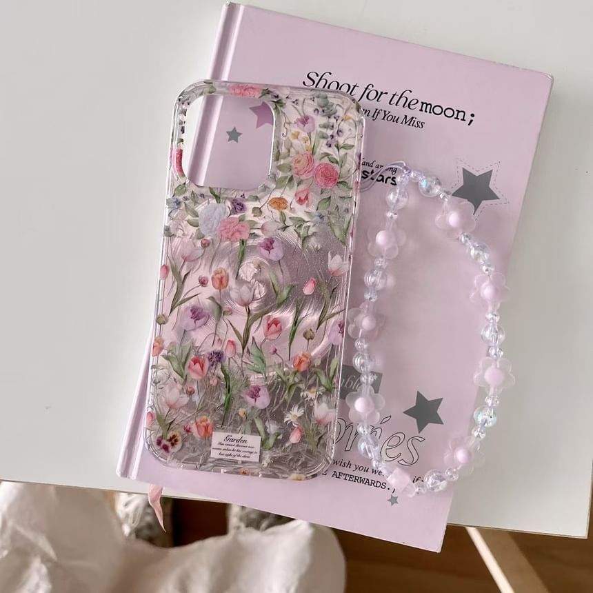 Case / Set Floral Strap Phone