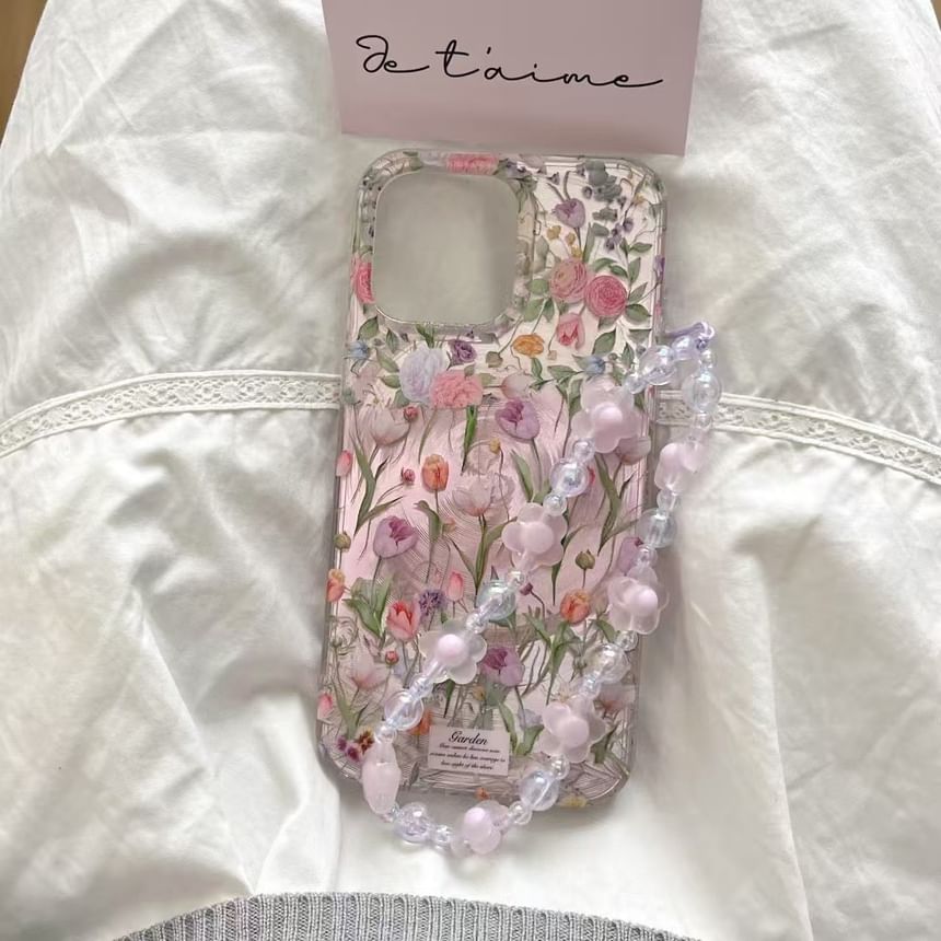 Case / Set Floral Strap Phone