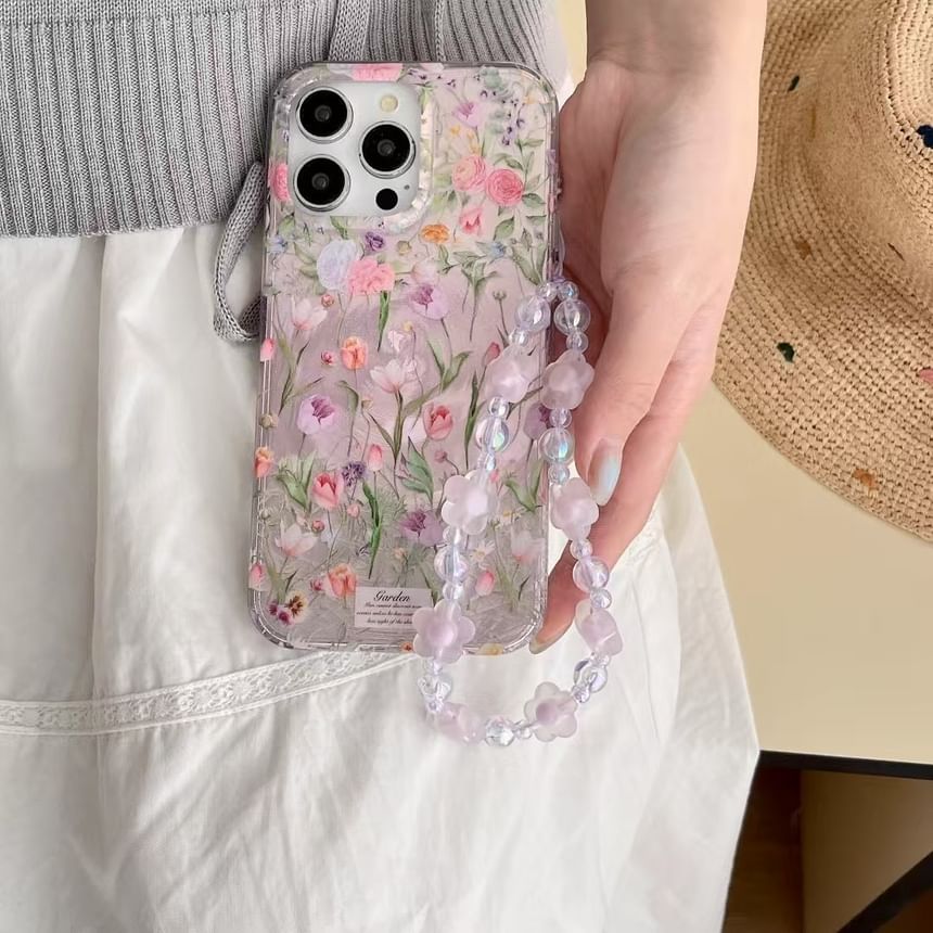 Case / Set Floral Strap Phone