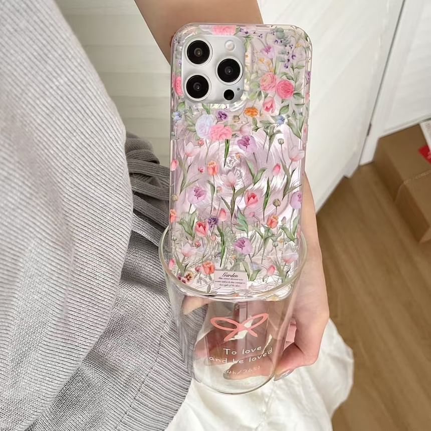 Case / Set Floral Strap Phone