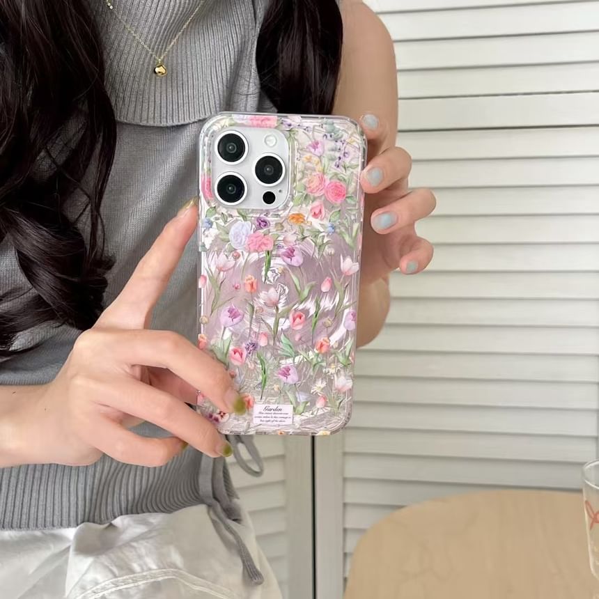 Case / Set Floral Strap Phone